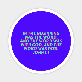 Bible Verse John 1:1 Magnet